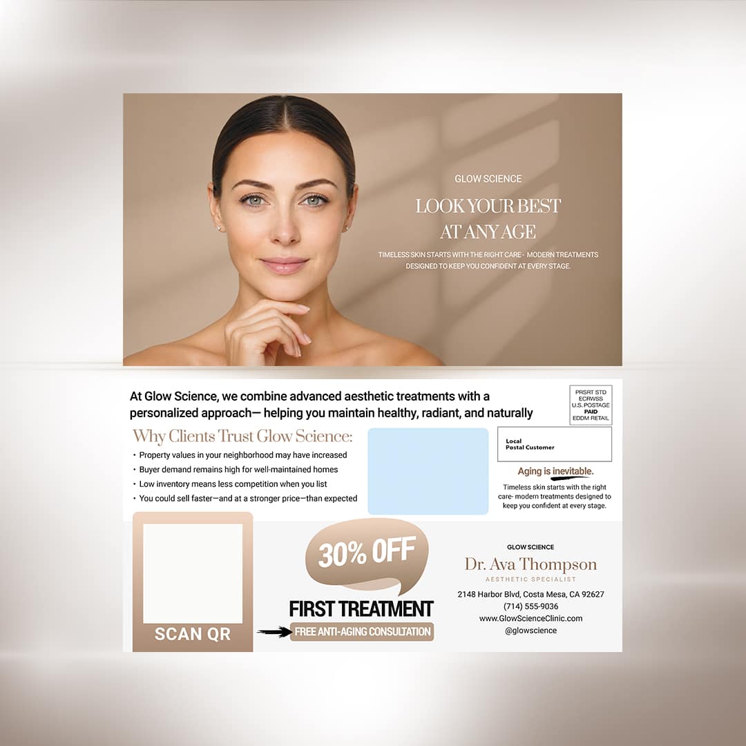Anti-Aging EDDM360 postcard design