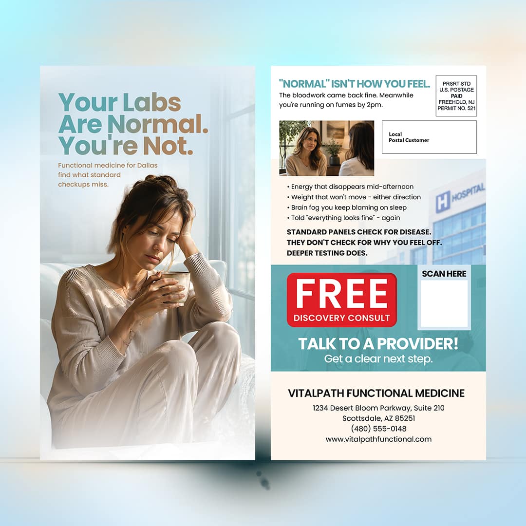 Functional Medicine EDDM360 postcard design