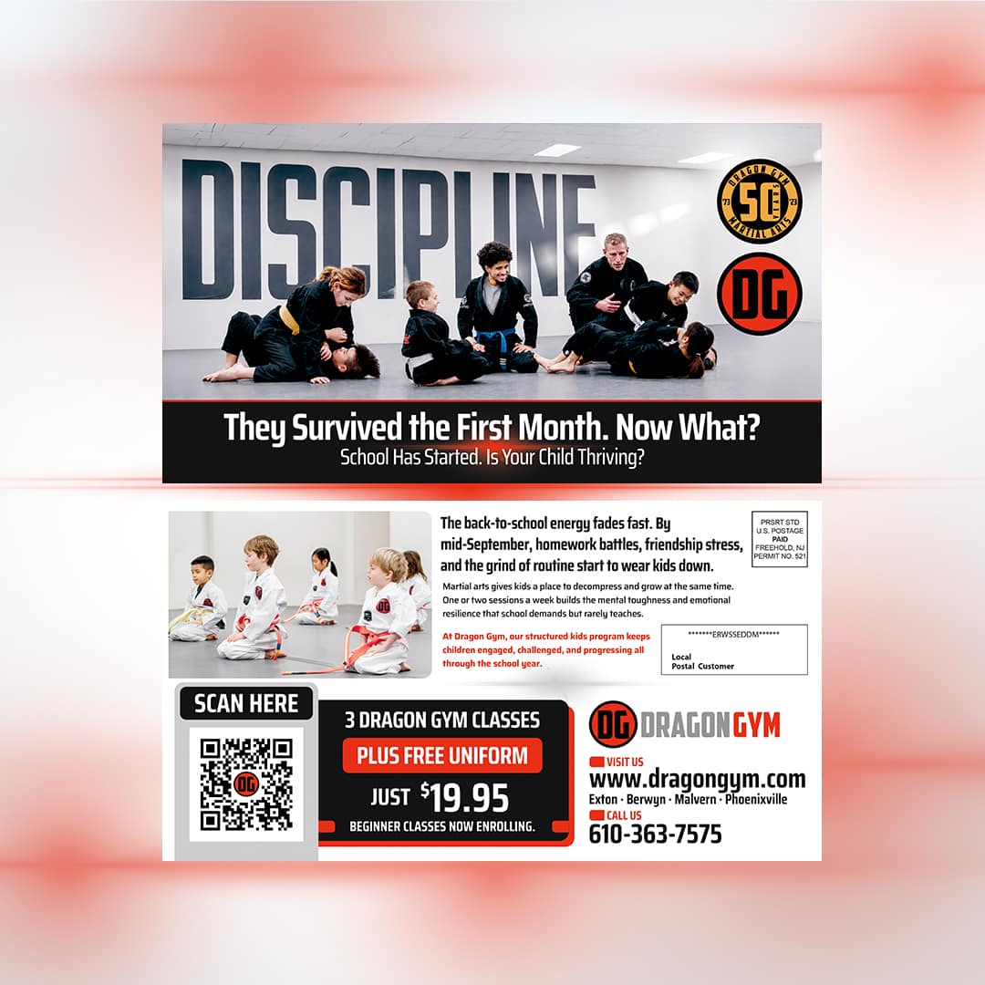 Martial Arts EDDM360 postcard design