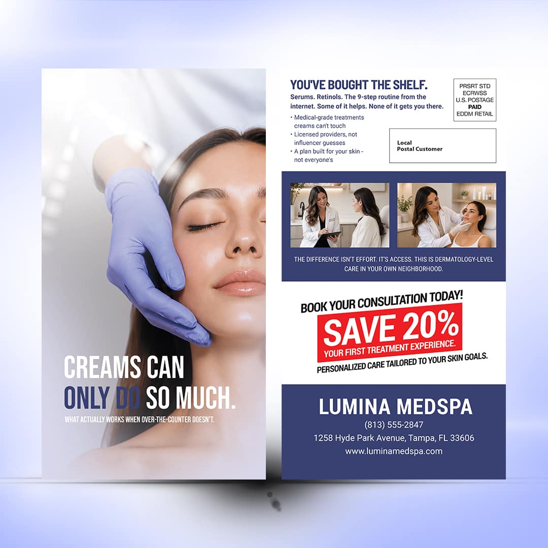 Med Spa EDDM360 postcard design