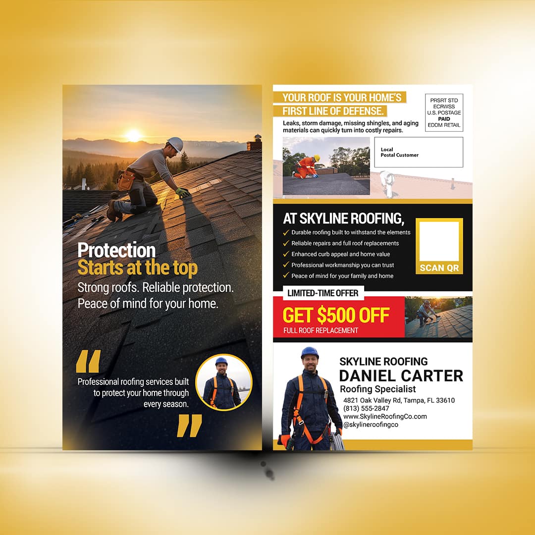 Roofing EDDM360 postcard design