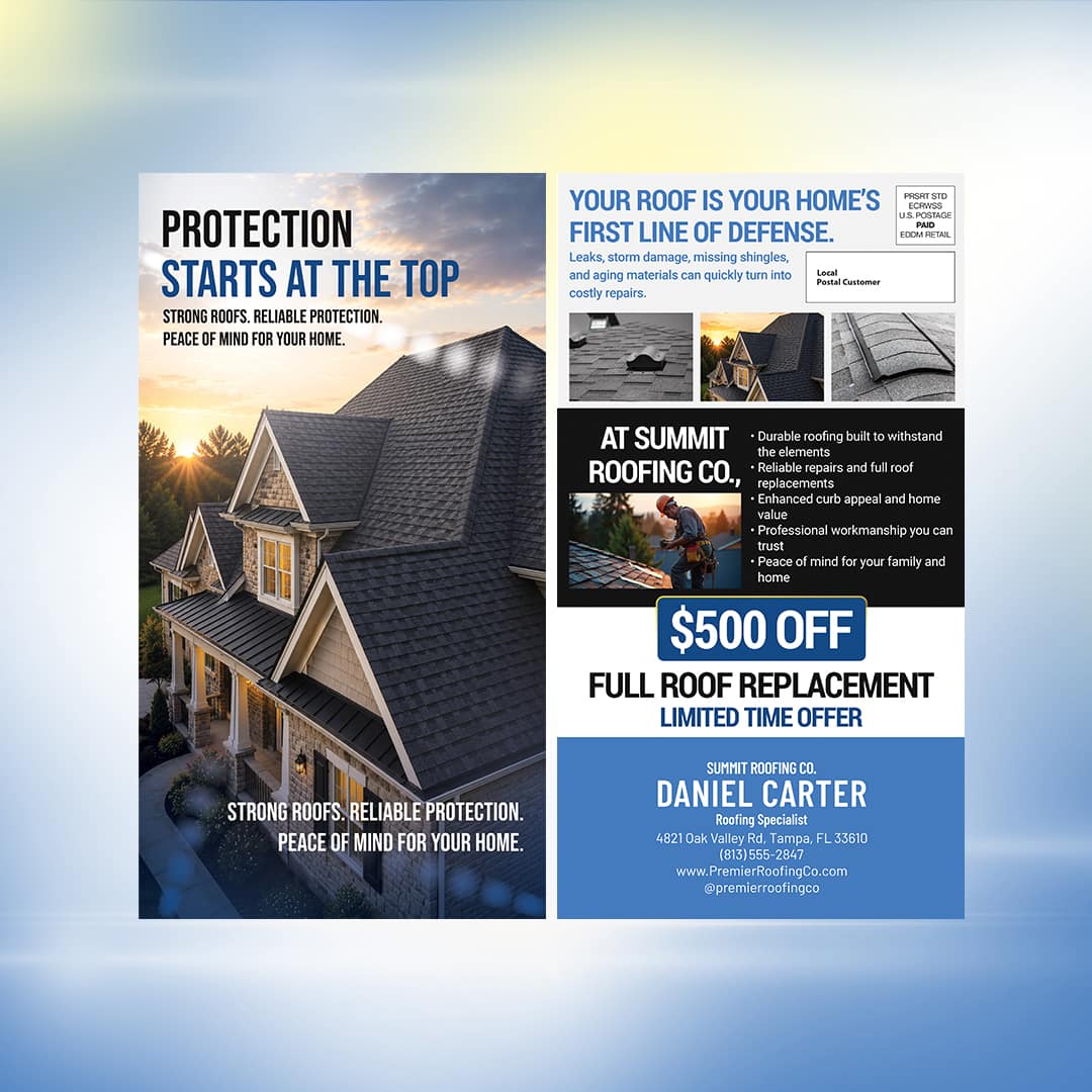 Roofing EDDM360 postcard design
